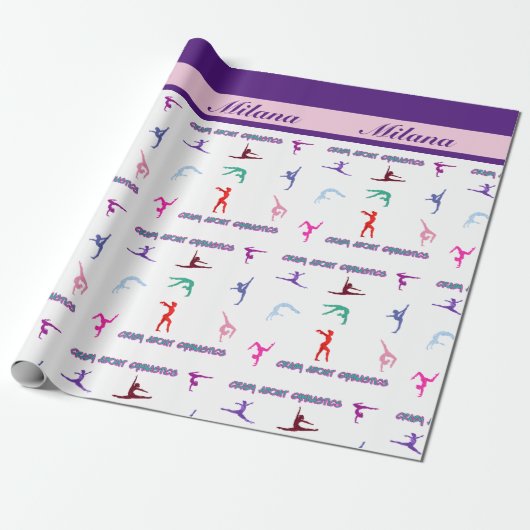 Crazy Over Gymnastiek Cadeaupapier (Uitgerold)