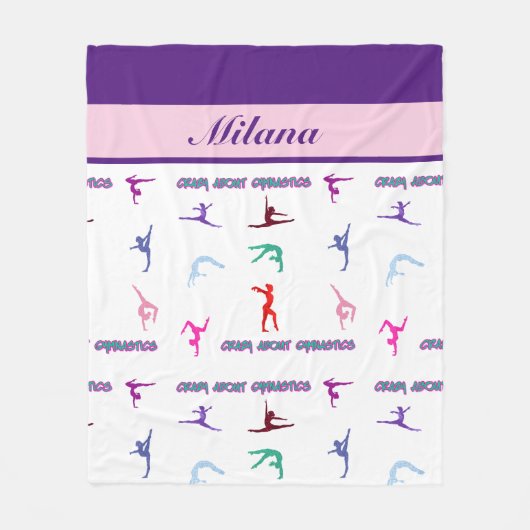 Crazy Over Gymnastiek Fleece Deken (Voorkant)