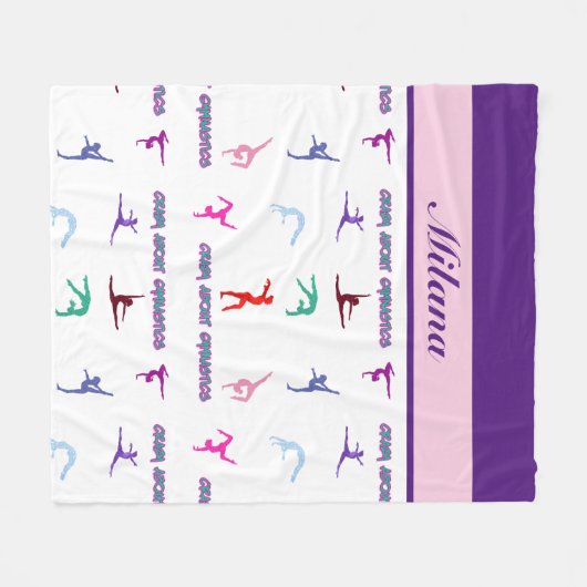 Crazy Over Gymnastiek Fleece Deken (Voorkant (Horizontaal))