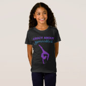 Crazy Over Gymnastiek Paars en Aqua T-Shirt (Voorkant volledig)