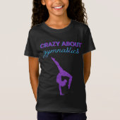 Crazy Over Gymnastiek Paars en Aqua T-Shirt (Voorkant)