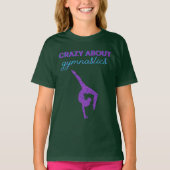 Crazy Over Gymnastiek Paars en Aqua T-Shirt (Voorkant)