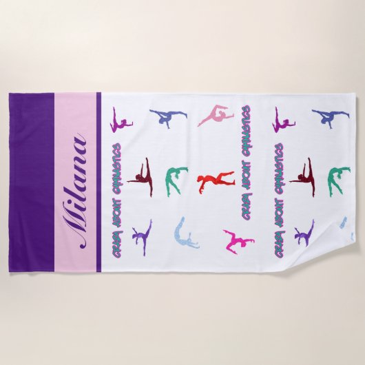 Crazy Over Gymnastiek Strandlaken (Voorkant)