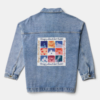 Crazy over haar katten denim jacket