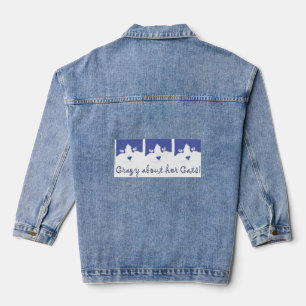 Crazy over haar katten denim jacket