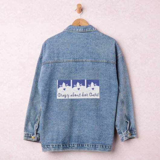 Crazy over haar katten denim jacket (Hangar)