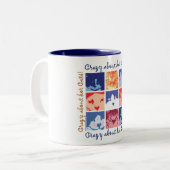 Crazy over haar katten tweekleurige koffiemok (Voorkant links)