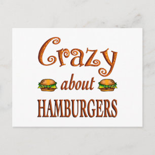 Crazy Over Hamburgers Briefkaart
