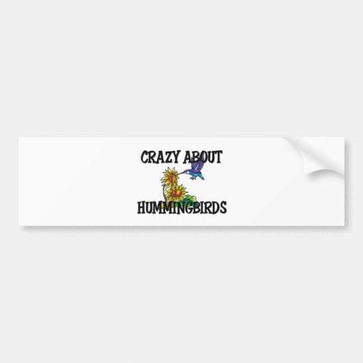 Crazy over Hummingvogels Bumpersticker (Voorkant)