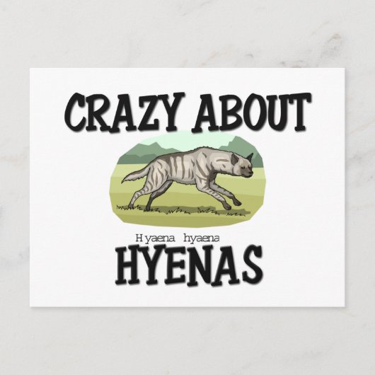 Crazy over Hyenas Briefkaart (Voorkant)