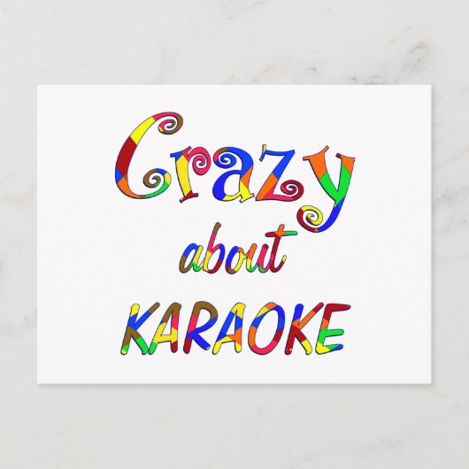 Crazy over Karaoke Briefkaart (Voorkant)