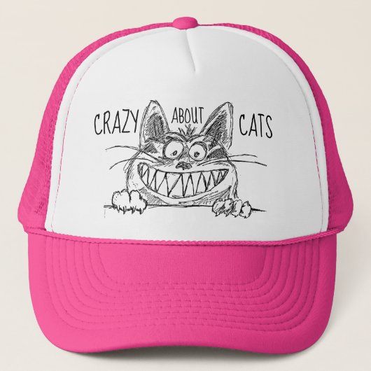 Crazy over kattenkat Lady Trucker Hat Trucker Pet (Voorkant)