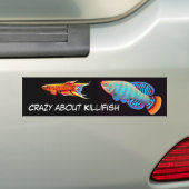 Crazy Over Killifish Bumpersticker (Op auto)
