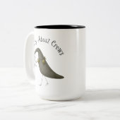 Crazy over kroegen primitieve rij tweekleurige koffiemok (Voorkant links)