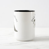 Crazy over kroegen primitieve rij tweekleurige koffiemok (Center)