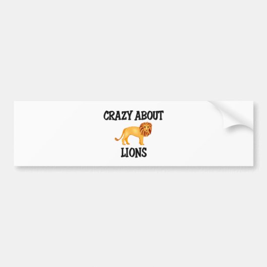 Crazy over Lions Bumpersticker (Voorkant)