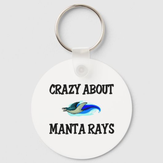 Crazy over Manta Rays Sleutelhanger (Voorkant)