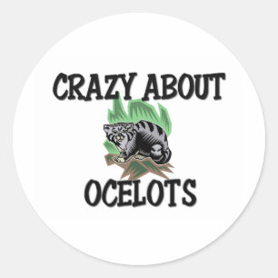 Crazy Over Ocelots Ronde Sticker