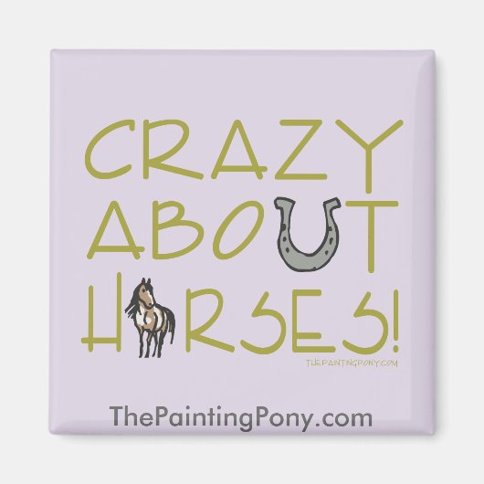 Crazy over paarden magneet (Voorkant)