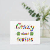 Crazy over schildpadden briefkaart (Staand voorkant)