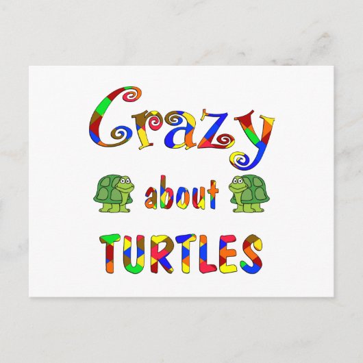 Crazy over schildpadden briefkaart (Voorkant)