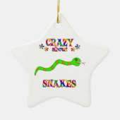 Crazy over slangen keramisch ornament (Voorkant)