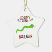 Crazy over slangen keramisch ornament (Links)
