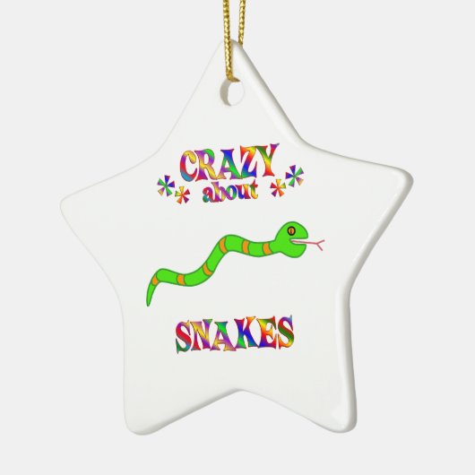 Crazy over slangen keramisch ornament (Links)