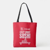 Crazy Over Sushi Canvas tas (Achterkant)