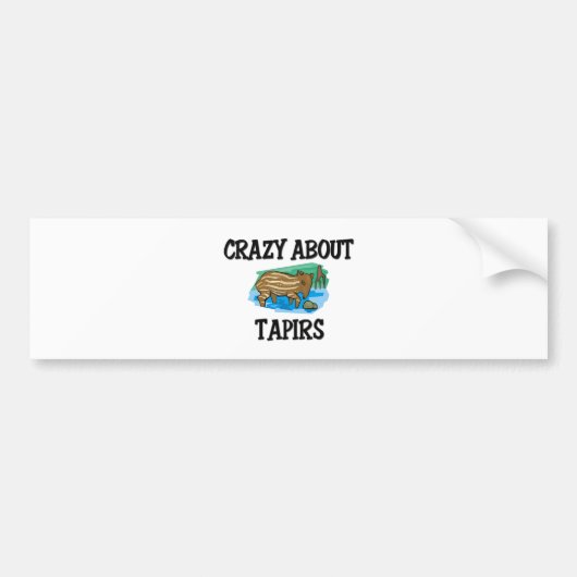 Crazy Over Tapirs Bumpersticker (Voorkant)