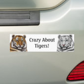 Crazy Over Tigers Bumpersticker (Op auto)