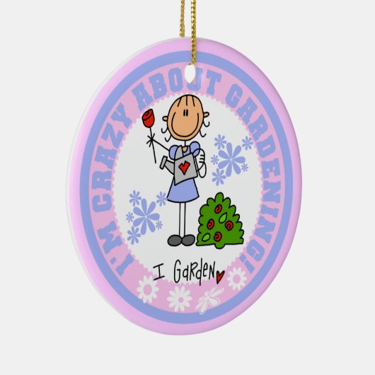 Crazy over tuinieren keramisch ornament (Rechts)