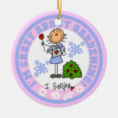 Crazy over tuinieren keramisch ornament (Voorkant)