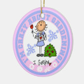 Crazy over tuinieren keramisch ornament (Links)