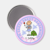 Crazy over tuinieren magneet (Voorkant / Achterkant)