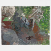 Crazy Paint - Gorilla Fleece Deken (Voorkant (Horizontaal))