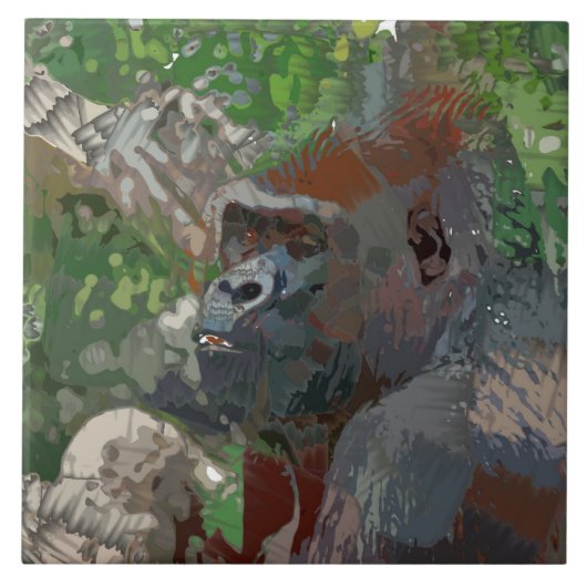 Crazy Paint - Gorilla Tegeltje (Voorkant)