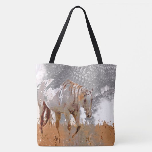 Crazy Paint - Paard Tote Bag (Achterkant)