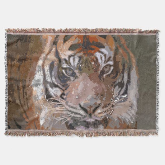 Crazy Paint - Tiger Deken (Voorkant)