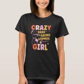 Crazy Parasaurolophus Girl Dinosaur Future Paleont T-shirt (Voorkant)