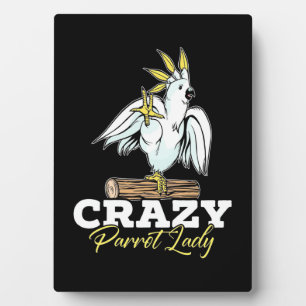 Crazy Parrot Lady Fotoplaat