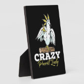 Crazy Parrot Lady Fotoplaat (Zijkant)