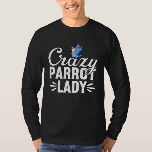 Crazy Parrot Lady Peach faced Blue Lovebird T-shirt (Voorkant)