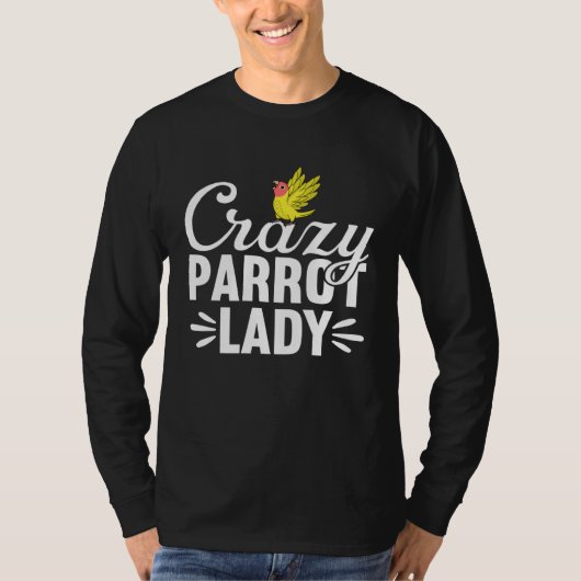 Crazy Parrot Lady Peach faced Yellow Lutino Lovebi T-shirt (Voorkant)