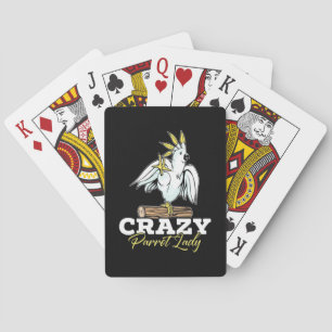 Crazy Parrot Lady Pokerkaarten