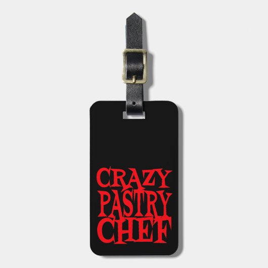 Crazy Pastry Chef Bagagelabel (Voorkant verticaal)