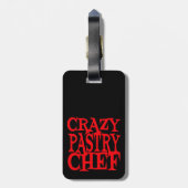 Crazy Pastry Chef Bagagelabel (Achterkant verticaal)