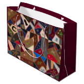  Crazy Patchwork Quilt Colorful Gift Bag Groot Cadeauzakje (Achterkant Gekanteld)