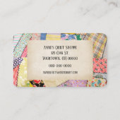 Crazy Patchwork Quilt Design Visitekaartje (Achterkant)