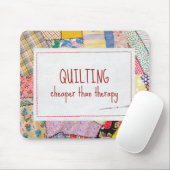 Crazy Patchwork Quilt met leuke quote Muismat (Met muis)